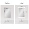 Amanti Art Mirror Makeover Bathroom Mirror Frame Border Kit - Fully Assembled Peel and Stick Frame - Mirror NOT Included - Cabinet White Narrow Trim